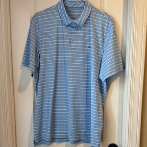 Vinyard Vines Performance Men's Light Blue Striped Polo Shirt